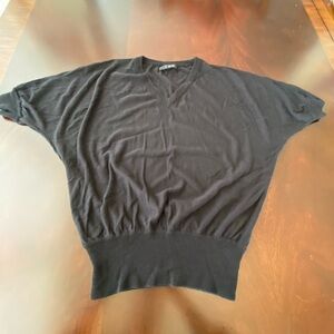 Iceberg Black V-Neck Women's Cotton Knit Raglan Short Sleeve Top size S-M